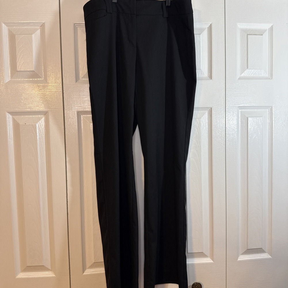 NY&Co City Stretch-Luxe Dress Pants Womens‎ 10 Black 7th Ave Flare Leg EUC